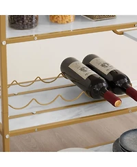 Streamdale 6-Tier Retro Wine Serving Cart