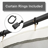 10' x 10' Replacement Mesh Sidewall Netting for Patio Gazebos and Canopy Tents with Zippers (Sidewall Only), Cream