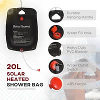 Streamdale Furniture Shower Tent, Pop Up Privacy Shelter for Camping, Dressing Changing Room, Portable Instant Outdoor Shower Tent Enclosure w/ 2 Room