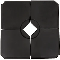 4-Piece Heavy Duty Cantilever Offset Umbrella Stand Base Weight, 264 lb. Capacity, Easy to Fill with Water or Sand