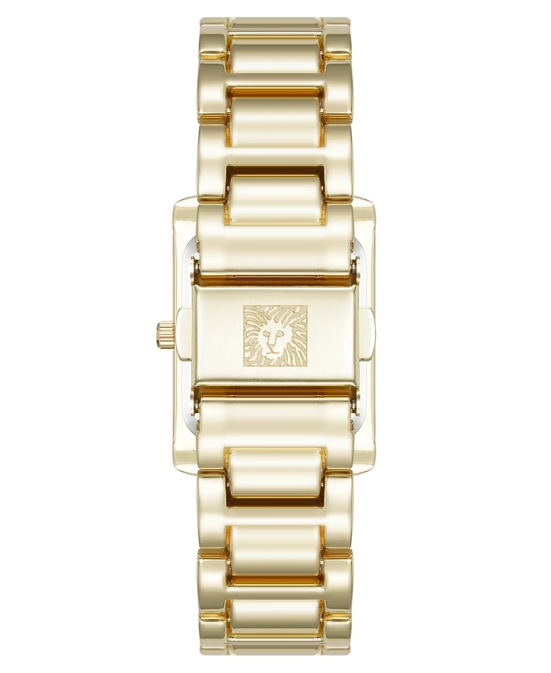 Anne Klein Women's Quartz Contemporary Green and Gold-Tone Alloy Metal Watch, 24mm
