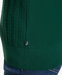 Nautica Jeans Women's Solid Button V Neck Polo Sweater