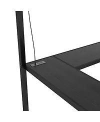 Streamdale Furniture Twin Xl Loft Bed with L-Shaped Desk and Wardrobe