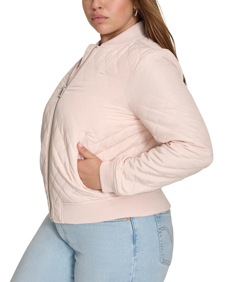 Levi's Plus Trendy Diamond Quilted Bomber Jacket