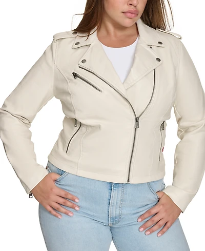 Levi's Plus Size Trendy Faux Leather Moto Jacket