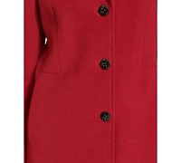 Calvin Klein Womens Single-Breasted Wool Blend Coat
