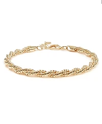 And Now This Silver, Gold Plated Brass Twisted Chain Bracelet