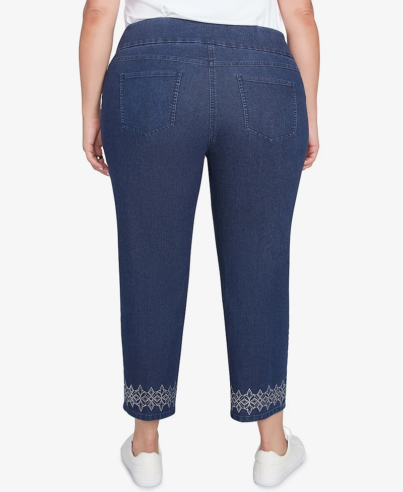 Ruby Rd. Plus Pull on Extra Stretch Foiled Jeans