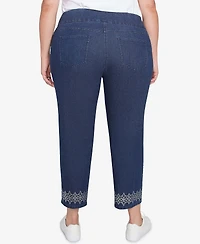 Ruby Rd. Plus Pull on Extra Stretch Foiled Jeans