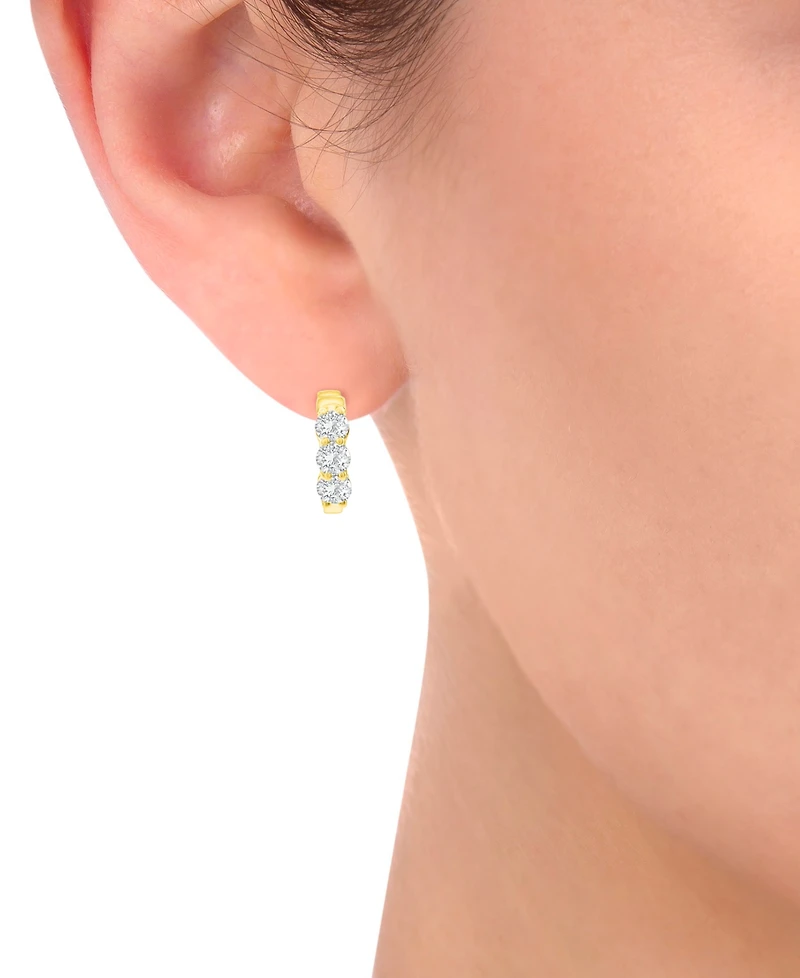 Diamond Hoop Earrings (1-1/2 ct. t.w.) in 14k White or Yellow Gold