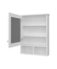 Fm Furniture Goodyear Medicine Cabinet in Melamine With a Towel Bar, White