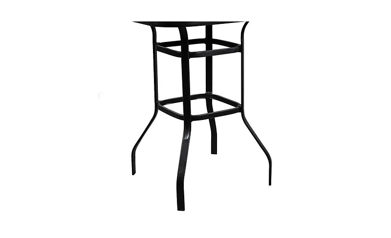 Slickblue Wrought Iron Glass High Bar Table – Elegant Patio Bar Table for Outdoor Entertaining, Combining Style and Durability