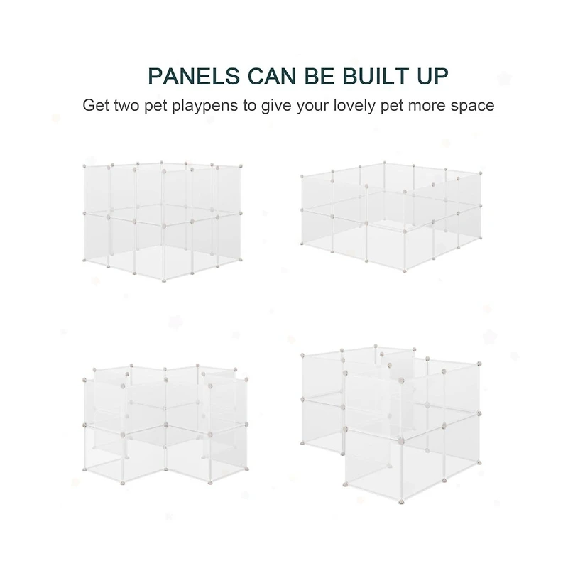 Slickblue Diy Pet Playpen Customizable Indoor & Outdoor Play Area for Dogs and Small Pets