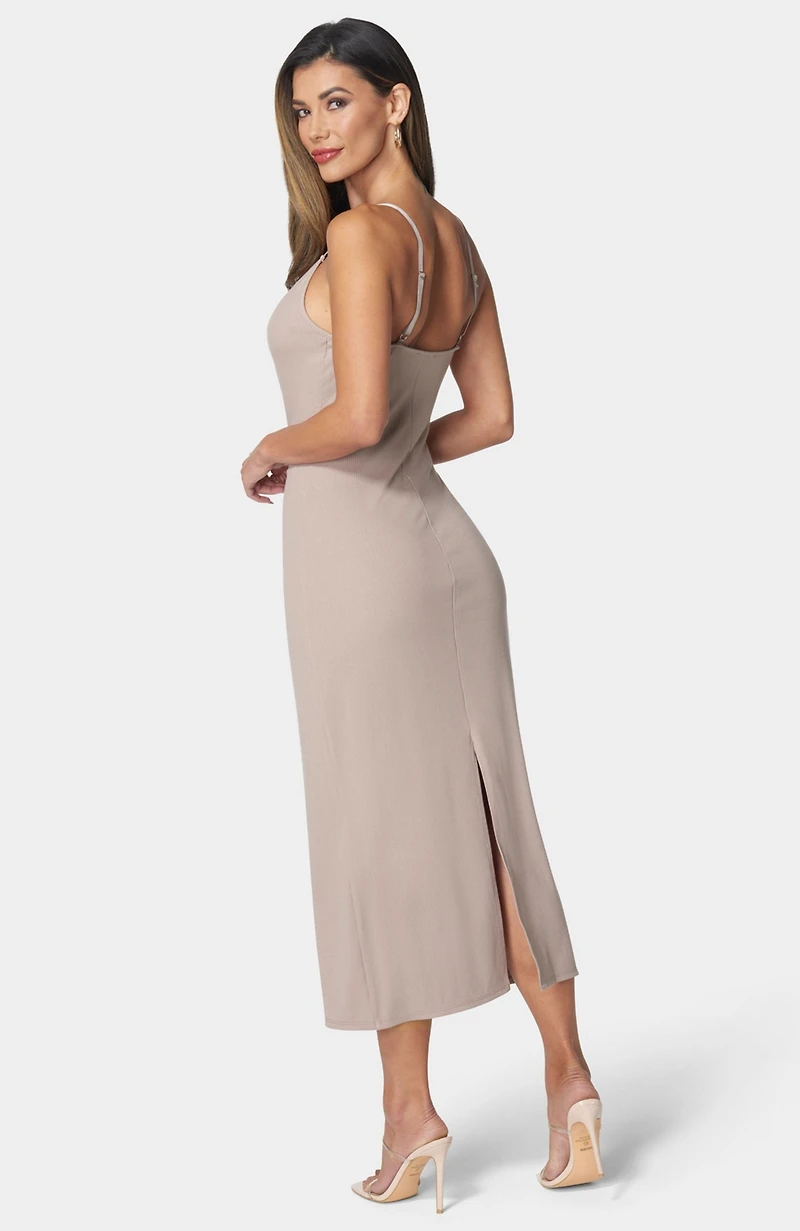Bebe Women's Rib Tank Maxi Dress