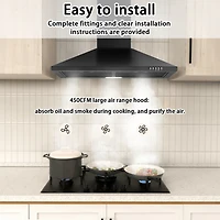 30-in 450-cfm Convertible Black Wall Mount Range Hoods