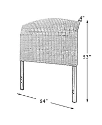 Hulala Home Albira Tropical Kubu Full Headboard with Nc Finish