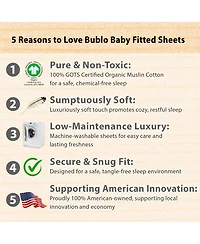 Bublo Baby Bassinet Sheet Set for Boy and Girl, 3 Pack 100% Muslin Cotton, Universal Fitted Oval, Hourglass & Rectangle Mattress, Fi