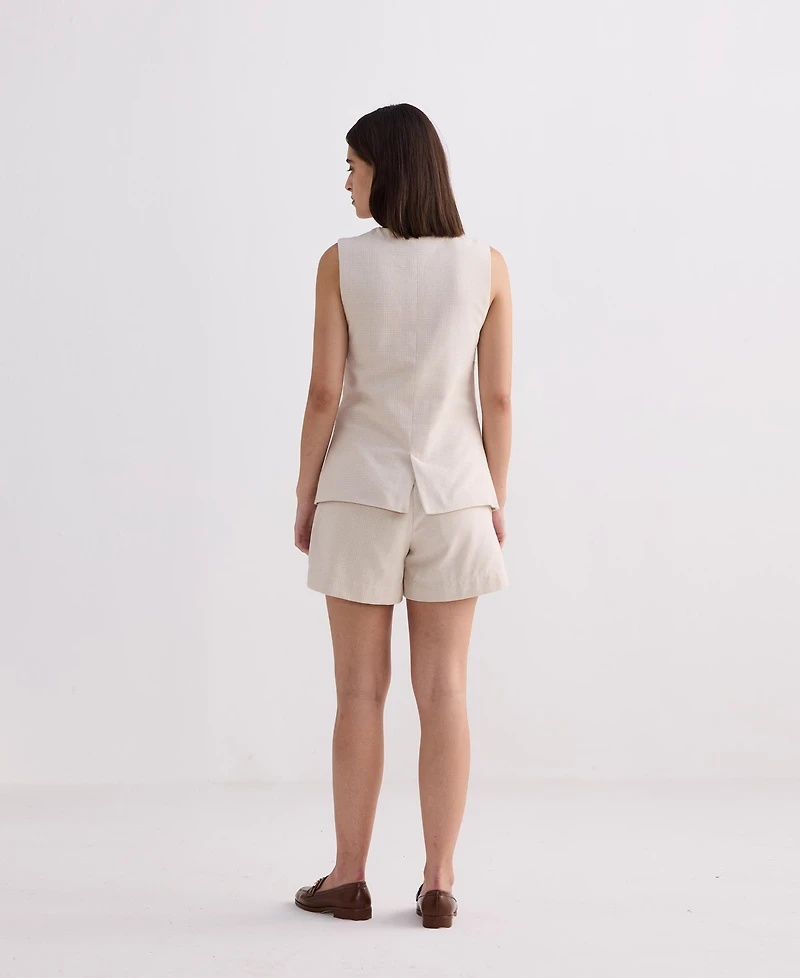Reistor Women's Cotton Tweed Vest Jacket