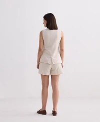 Reistor Women's Cotton Tweed Vest Jacket