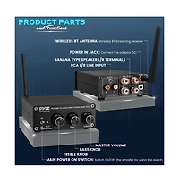 Pyle Compact Bluetooth Stereo Power Amplifier With 2 x 100 Watt Max Output