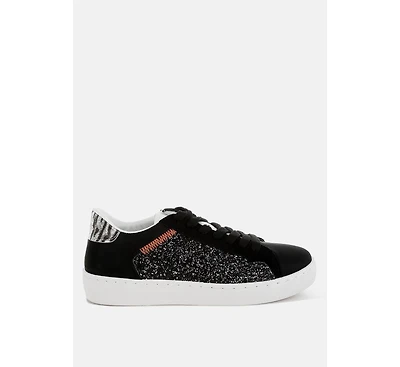 Cosmolight Glitter Faux Leather Sneakers Women