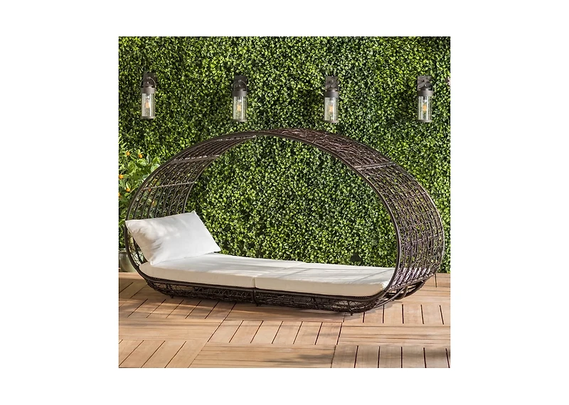 Streamdale Lavina Multibrown Wicker Daybed with Cushion