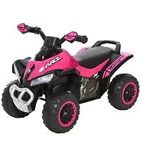 No Power Kids Ride On Push Car, Ride Racer, Foot-to-floor Sliding Car, Walking Atv Toy with Music, Lights, for 1.5-3 Years Old, Pink