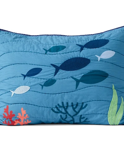 Lands' End Kids Cotton Printed Quilt Pillow Sham
