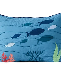 Lands' End Kids Cotton Printed Quilt Pillow Sham