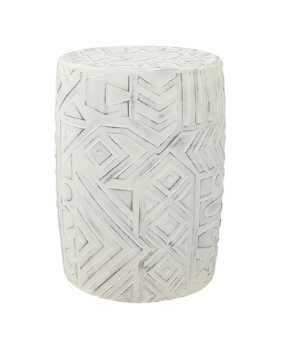 Jonathan Y Rafi Transitional Bohemian Geometric Drum Garden Stool
