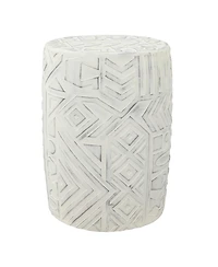 Jonathan Y Rafi Transitional Bohemian Geometric Drum Garden Stool