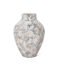 LuxenHome Marble White Inch Tall Stoneware Table Vase