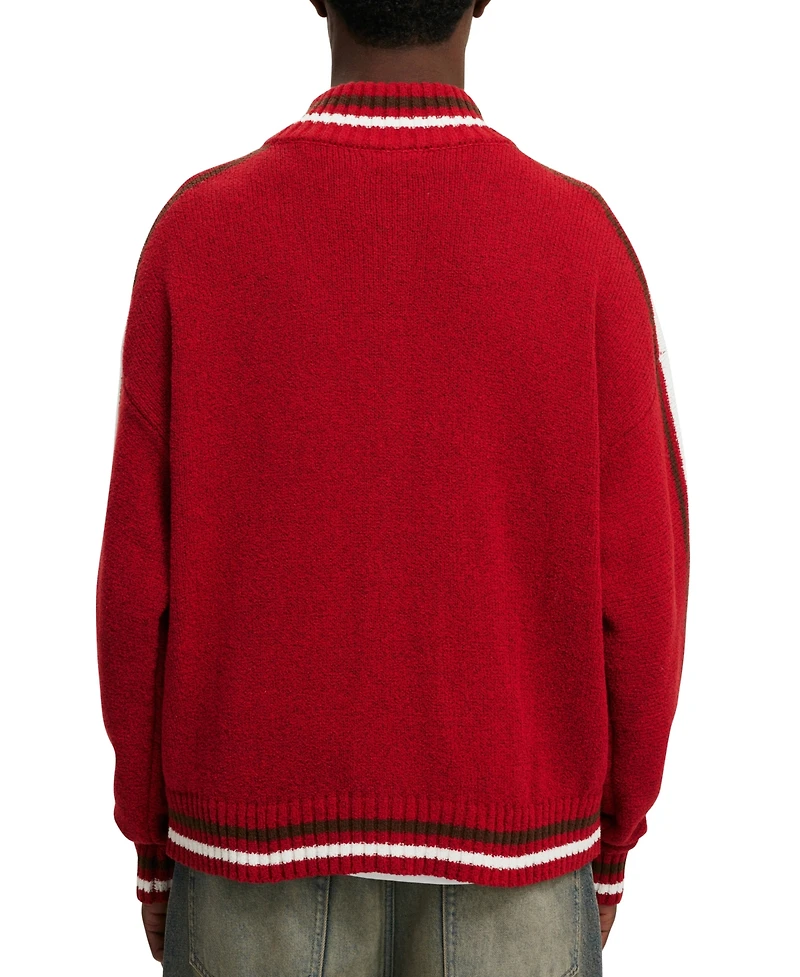 Cotton On Men's Knitted Bomber Jacket