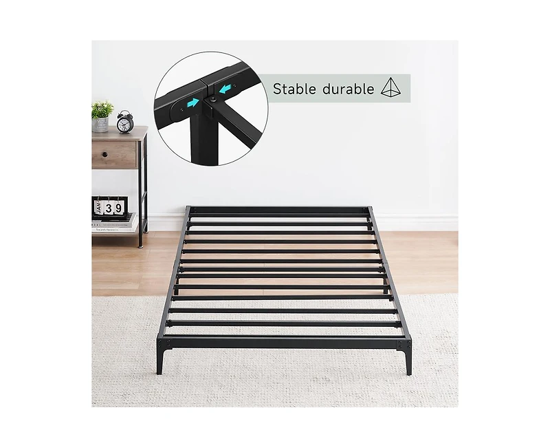 gaomon Bed Frame Heavy Duty Metal Mattress Foundation Platform Sturdy Steel Slat No Box Spring Needed, Easy Assembly, Noise Free