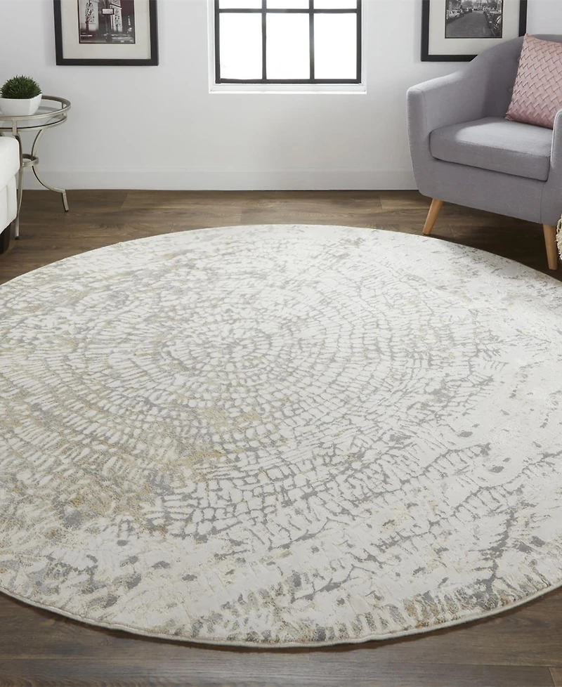 Feizy Parker 3702F 7'9"x7'9" Round Area Rug