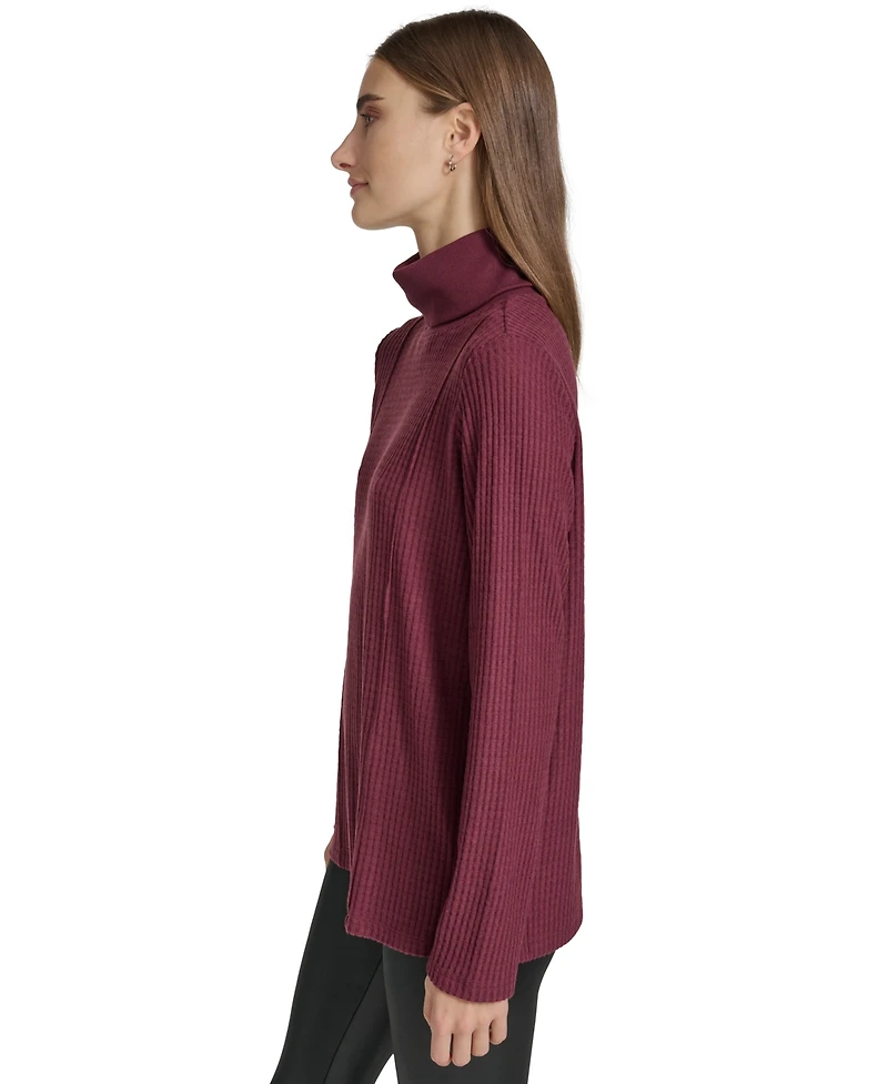 Andrew Marc Sport Women's Brushed Waffle Turtleneck Tunic