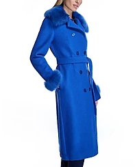 Julia & Stella by Maximilian Women's Double Breasted Wrap Coat