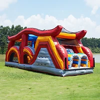 JumpOrange Shadow Obstacle Course Bounce House Inflatable for Kids and Adults with Blower, Commercial Grade, Pop Ups, Outdoor Indoor, Rental Quality