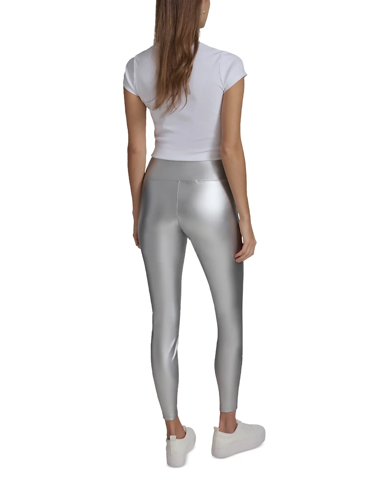 Andrew Marc Sport Women's Metallic Faux-Leather Leggings