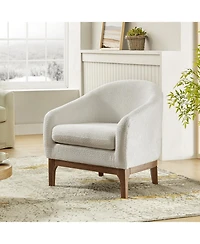 Hulala Home Augus Modern Boucle Armchair Chair with Adjustable Feet