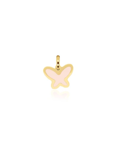 The Lovery Pink Pearl Butterfly Charm 14K Gold 11 millimeters