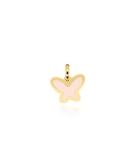 The Lovery Pink Pearl Butterfly Charm 14K Gold 11 millimeters