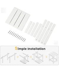 Skonyon 14 Inch Square Weather-Resistant Adirondack Side Table