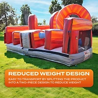 JumpOrange Shadow Obstacle Course Bounce House Inflatable for Kids and Adults with Blower, Commercial Grade, Pop Ups, Outdoor Indoor, Rental Quality