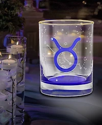 Culver Taurus Zodiac Double Old-Fashioned Glass, Set of 2