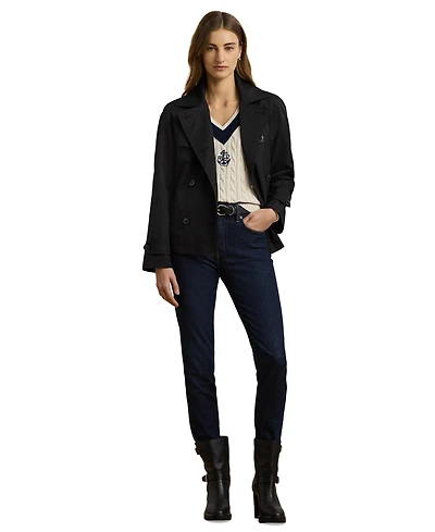 Lauren Ralph Lauren Petite Short Double-Breasted Trench Coat
