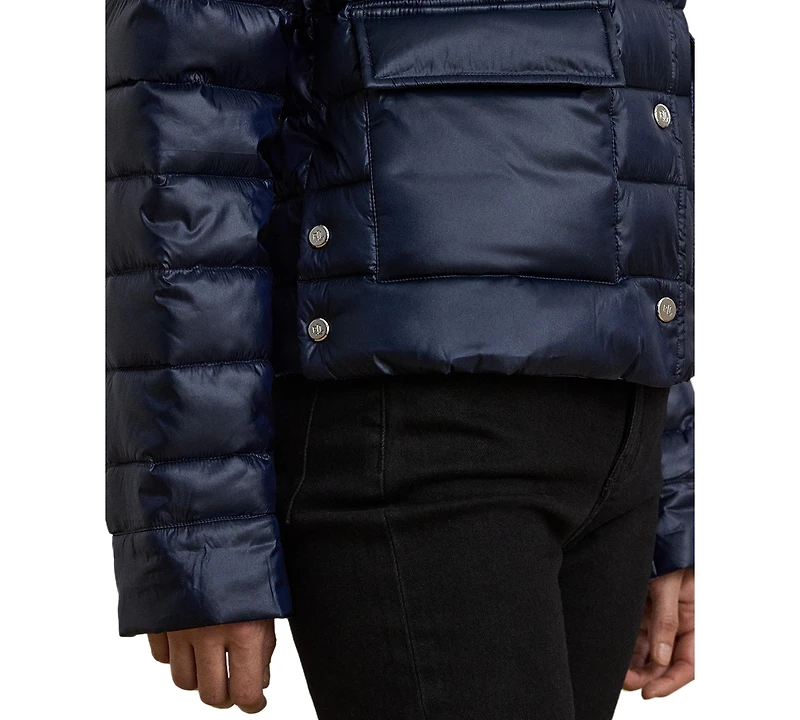 Lauren Ralph Lauren Women's Snap-Front Stand-Collar Packable Coat