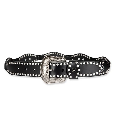 Sam Edelman Women's Western Concho Scalloped Belt