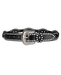 Sam Edelman Women's Western Concho Scalloped Belt