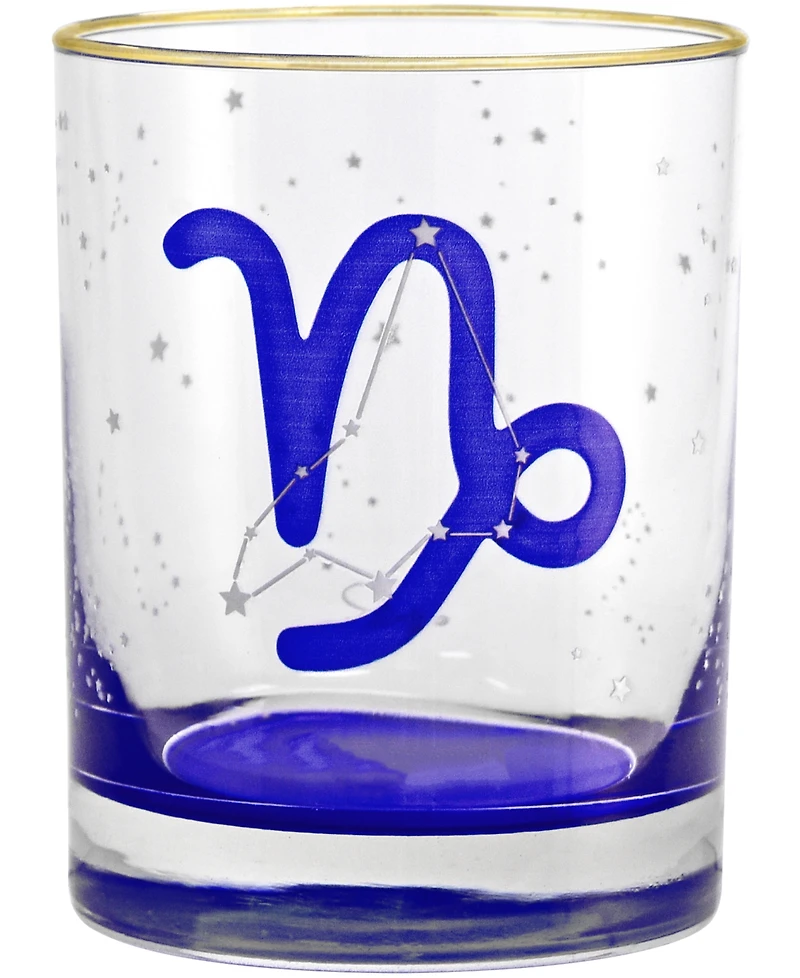 Culver Capricorn Zodiac Double Old-Fashioned Glass, Set of 2